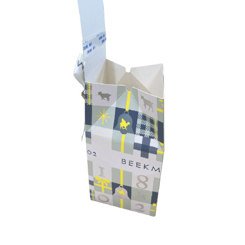 Custom LOGO paper card folding box with ribbon