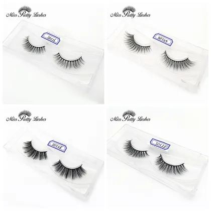 100% 3d silk fiber eyelashes Design Logo Boxes