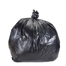Rolled garbage bag with tearable cut