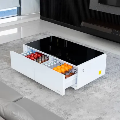 Smart Living Room Furniture with Refrigerated Drawers and Smart Coffee Table