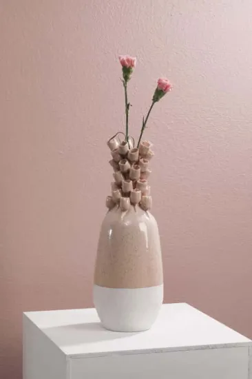 Handmade smooth ceramic vase