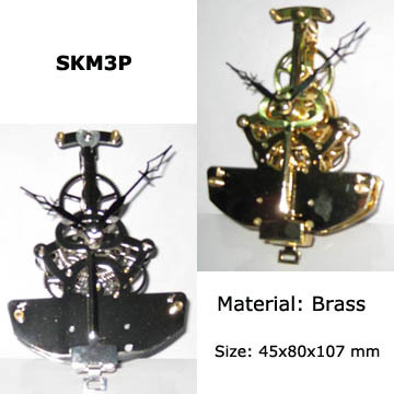 Brass Clock Movement with working pendulum SKM3P