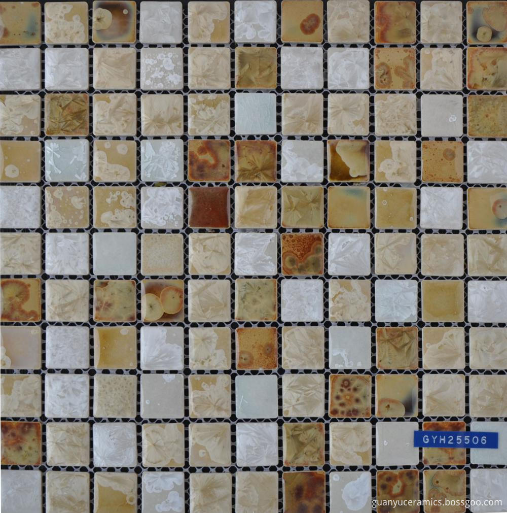 Color Mixed Glazed Ceramic Mosaic