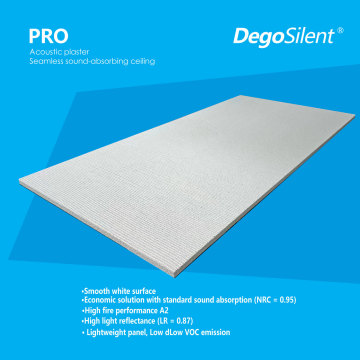 Seamless sound absorbing ceiling wall