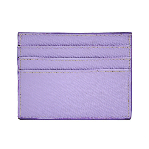 Custom Minimalist Saffiano Pu Leather Credit Card Holder