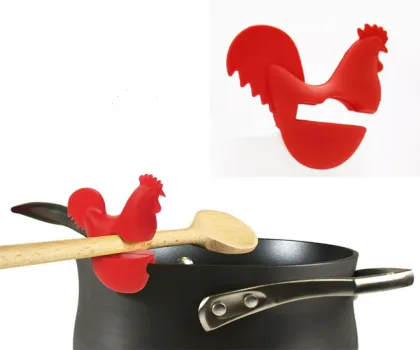Cooking Tools Silicone Rooster Shape Pot Clips Holder