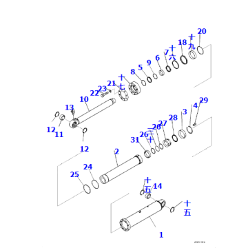Dump truck HD785-7 cylinder assembly 707-09-00102