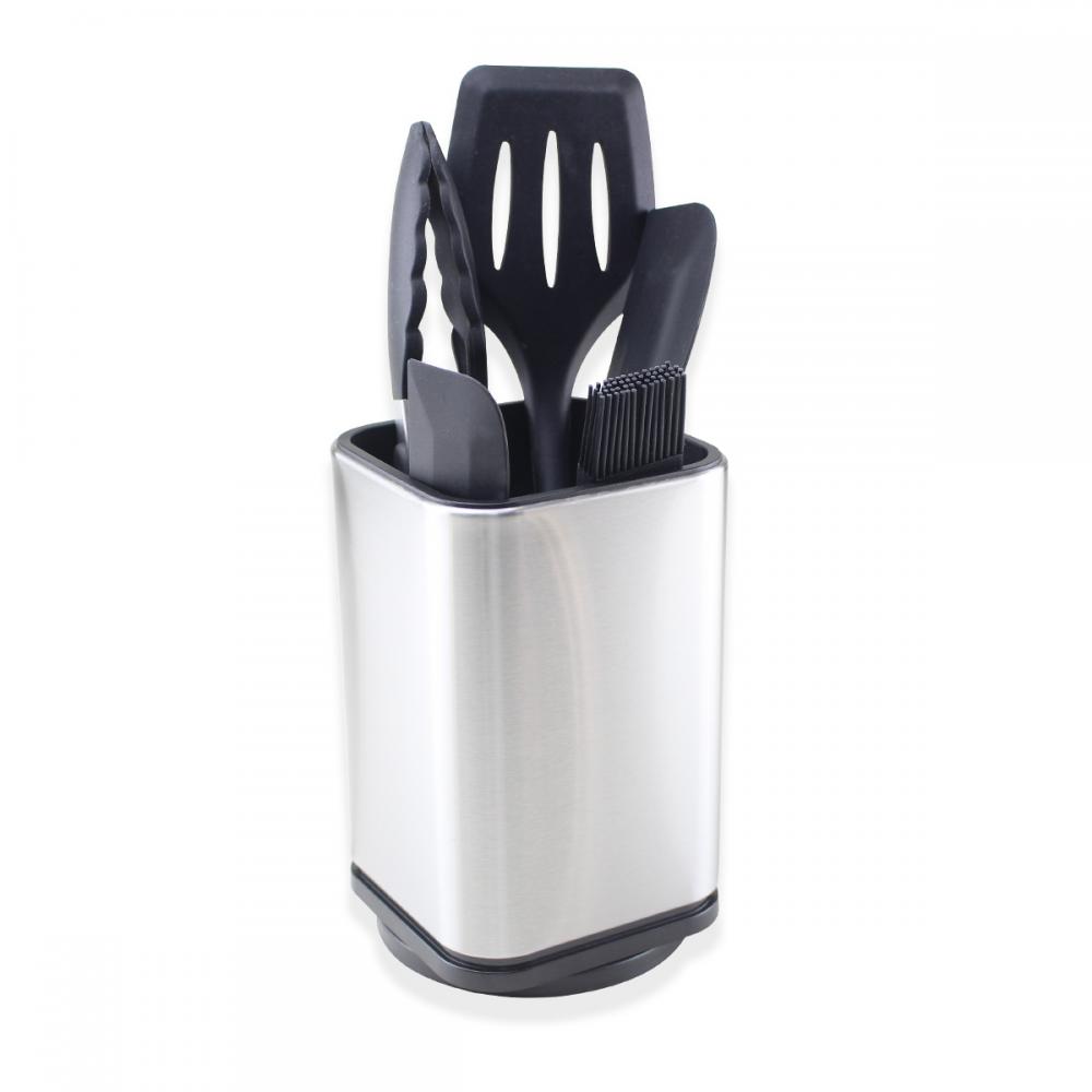 Stainless Steel Rotating Cooking Utensil Holder