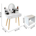 Makeup Vanity Mirror with Lights and Table Set