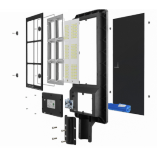 Más allá del sensor de movimiento del ABS 60W 120W 180w integrado todo en una luz de calle llevada solar