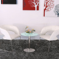 High Qualtiy Leather dan Metal White Dining Chairs