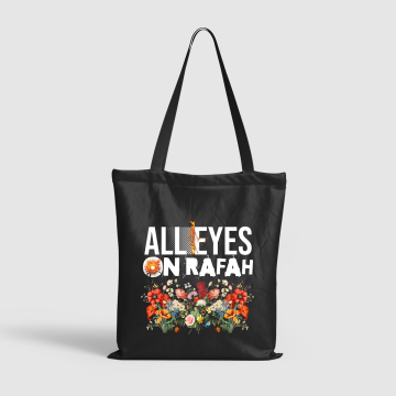 ALL EYES ON RAFAH Flower Canvas Bag