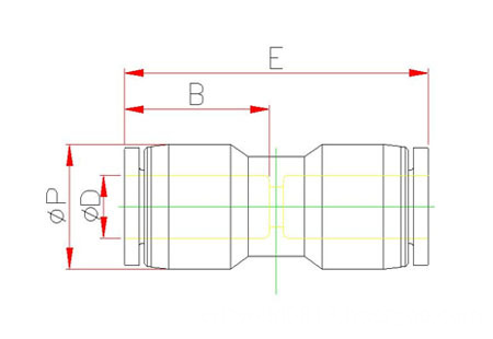 PUT Pneumatic Quick Connector Fittings