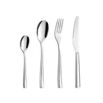 Hot Sale 430SS Silver High Polished Knife Spoon and Fork Set - Stainless Steel Silverware for Restaurant Wedding