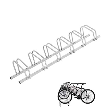 6 Stand di stoccaggio regolabile per parcheggio a pavimento per biciclette