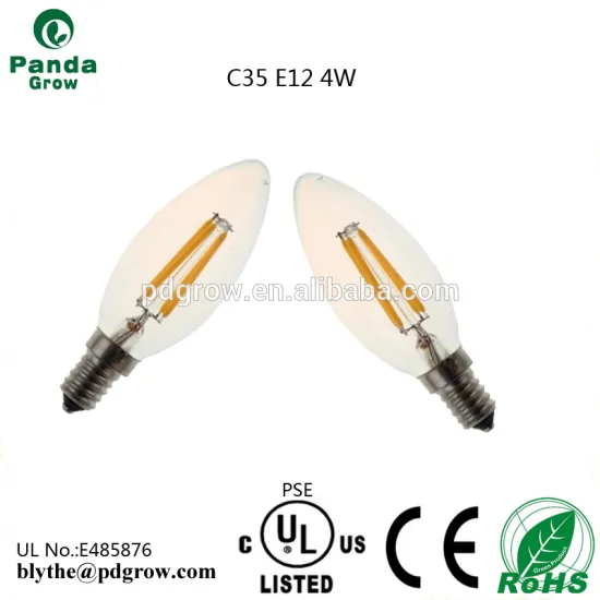 Amber color Candle Light Lamp C35 LED filament bulb 4W 6W LED E14 E12 Dimmable AC110V 220V LED Candle