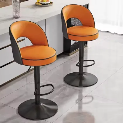 PU Leather Bar Stools and Restaurant High Chairs: Swivel Kitchen Bar Chairs