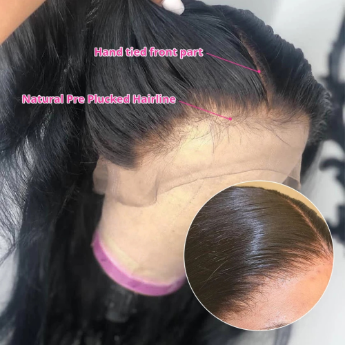 Peluca de cabello humano 6x6 HD Cutícula frontal Cabello alineado Peluces de encaje indio, frontal de encaje delgado para mujeres negras