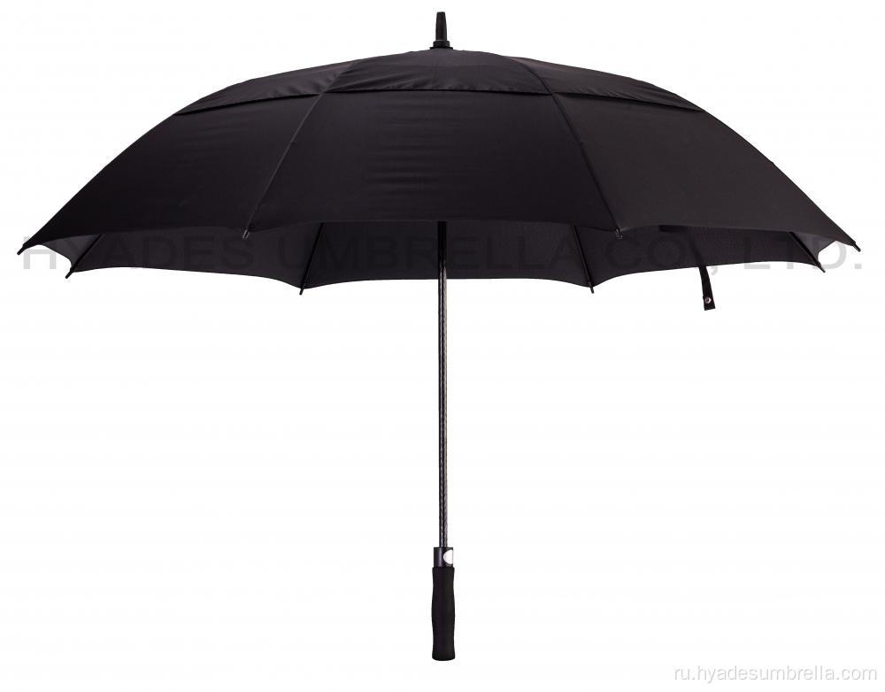 Автооткрытый зонт для гольфа с защитой от ветра