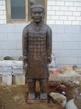 Hand carved marble buddha statue