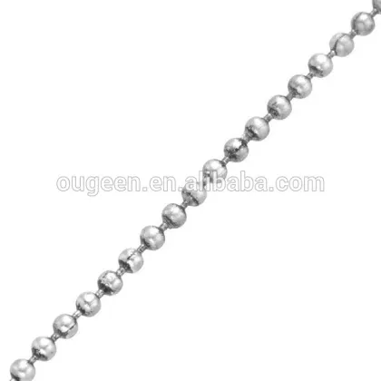 1.5mm 2016 necklace silver chain jewelry findings silver bead chain