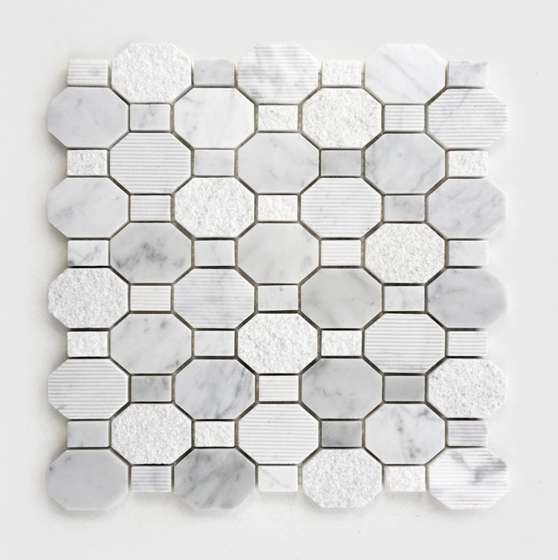 Special-shaped marble mosaic tiles