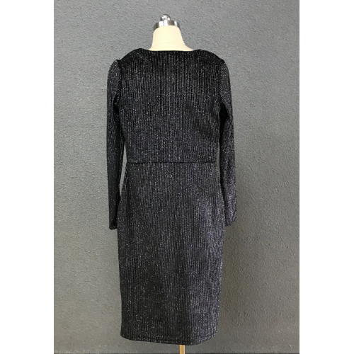 robe sexy noire pour femme avec argent