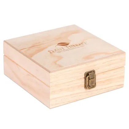 Pine Wood Compartment Box with Dividers for Plant Therapy Essential Oil Storage