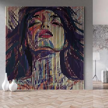 Polyester Fiber Print Acoustic Slat Wall