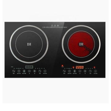 Domestic Hybrid Cooker: Induction and Infrared Two Hobs Stove for Wholesalers