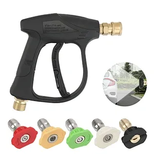 14MM M22 1/4" Auto Quick Release Snow Foam Gun with 5PCS Soap Nozzles