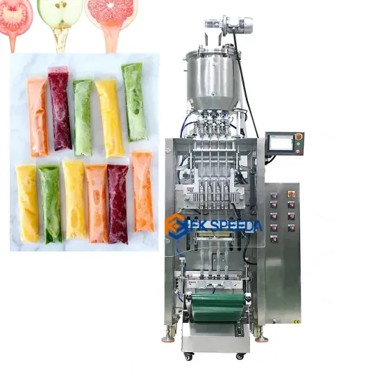 Multilane Automatic Packaging Machine for Juice, Ice Candy, and Sachet Products