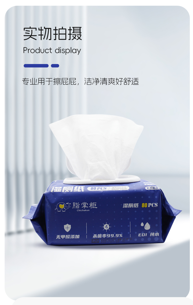 80 pcs toilet wet wipes