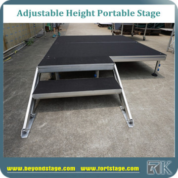 Easy assemble portable stage platform for events