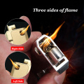 Trenches Pure Copper Gasoline Lighter Flint Lighter Classic Retro Grinding wheel Oil Petrol Windproof Inflated Kerosene Lighter