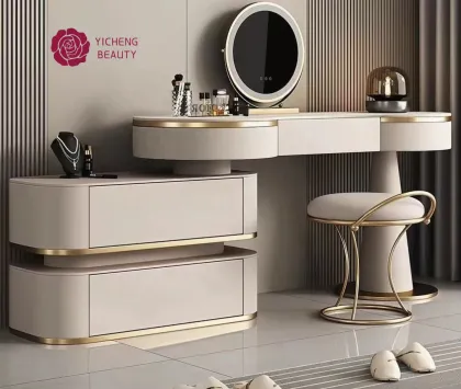 Yicheng Beauty White Dressing Table with Mirror and Chair - Trading Assurance