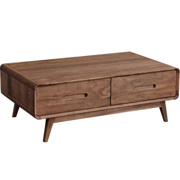 Custom Modern Walnut Living Room Tea & Coffee Tables