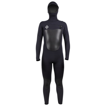 Seaskin 5/4mm Hooded Chest Zip Smooth Skin Wetsuit