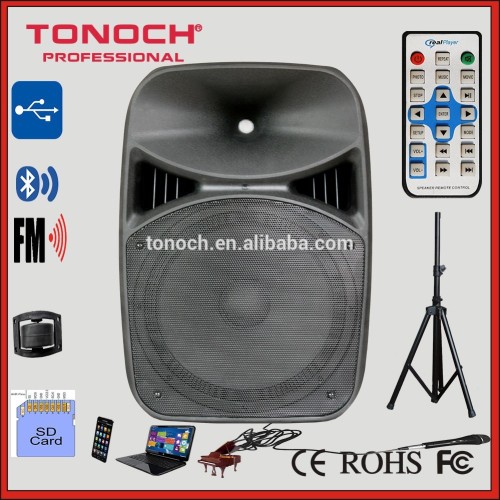 1000 watt TONOCH Powered 15-Inch 2 Way digital audio Speakers with class d bi-AMP