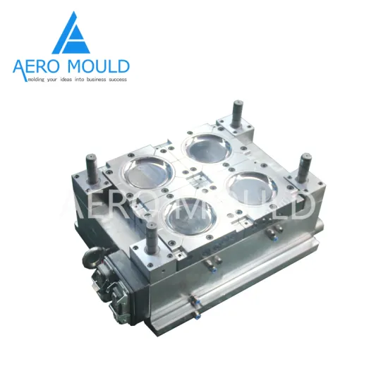 4-cavity disposable container plate injection mold