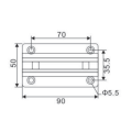 Beveled Corner Double 90 Degree Hinge