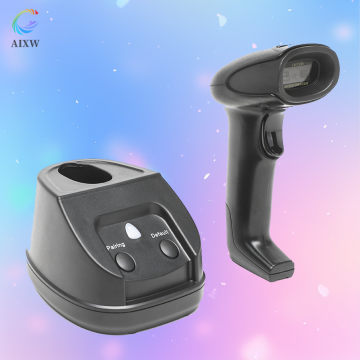 AIXW 2D Wireless Barcode Scanner with Charge Cradle for Restaurants
