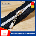 Clothing metal opening zipper