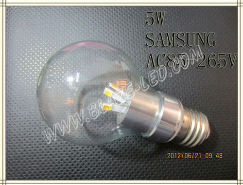 5W E27 360degree A60 SAMSUNG 5630SMD LED Globe Bulbs 2700-6500K 3 Years warranty, CE&Rohs