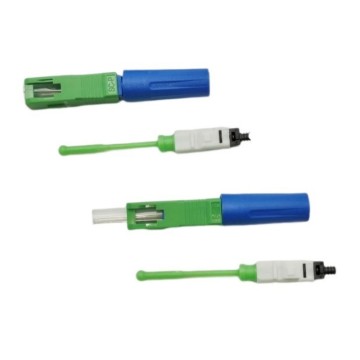 Hot Melt Type Singlemode/Multimode Optical FTTH Laser FTTX SC APC Fiber Optic Fast Connector