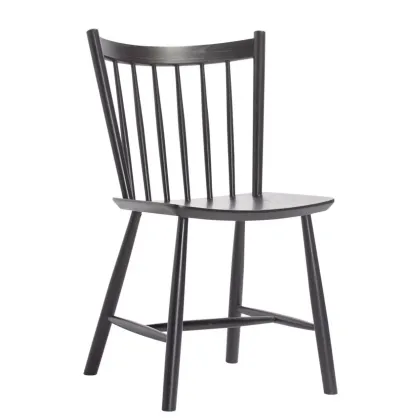 Solid Wood Dining Chair with Curved Windsor Design