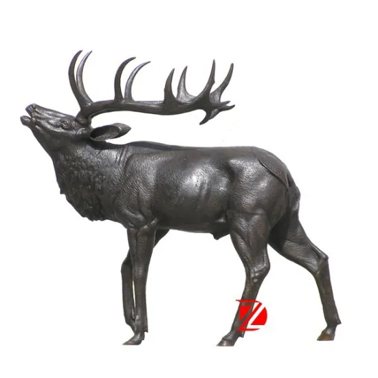 large copper animal deer statue