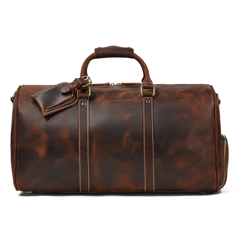 Oversized Travel Duffel Bag Leather Carry On Bag