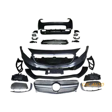 X156 GLA45 Bodykit Full Set - Front Rear Bumper with Grille for Mercedes-Benz GLA Class 2015-2019