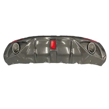 Carbon Fiber Rear Diffuser with Lamp for ALFA ROMEO Giulia
